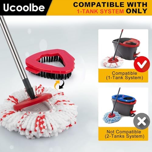 Ucoolbe Spin Mop Replacement Set for O Cedar 1 Tank EasyWring