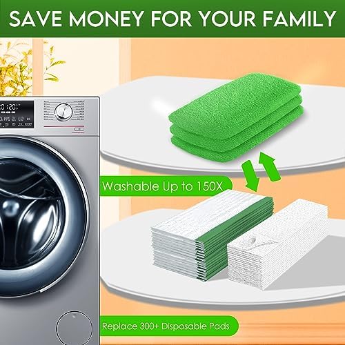 Yicotira Reusable Wet Pads for Swiffer Sweeper Mop - 6 Pack