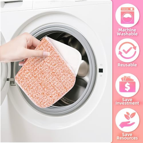 LOVECO Power Scrubbing Reusable Mop Pads 6 Pack