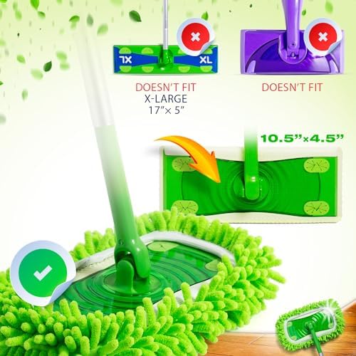 VanDuck Dust Mop Refill 6 Pack - Microfiber Pet Heavy Duty Dry Cloth