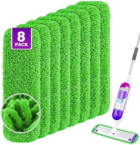 UNIMADE Reusable Mop Pads 8 Pack for Swiffer PowerMop