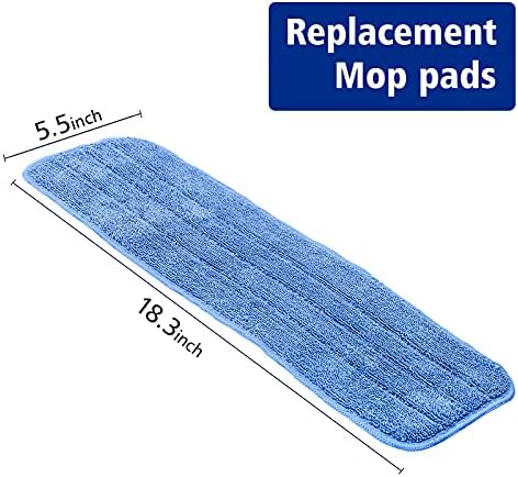 Pokin Washable Microfiber Mop Head Replacement 6Pack - Blue