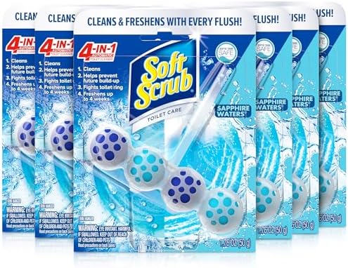Soft Scrub 4-in-1 Rim Hanger Toilet Cleaner 6 Count