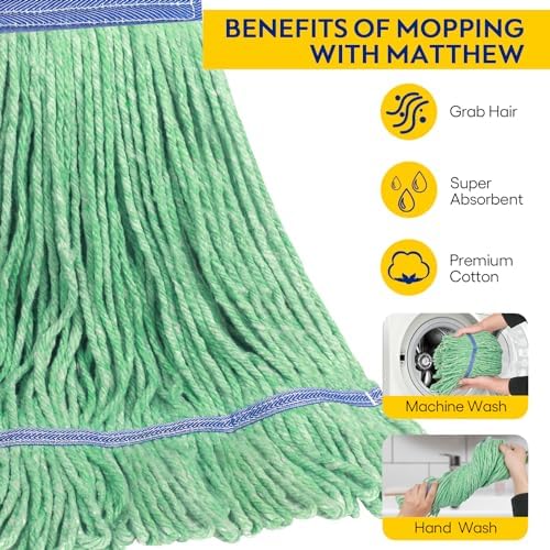 L Luke Supply Heavy Duty Mop Heads Pack of 6