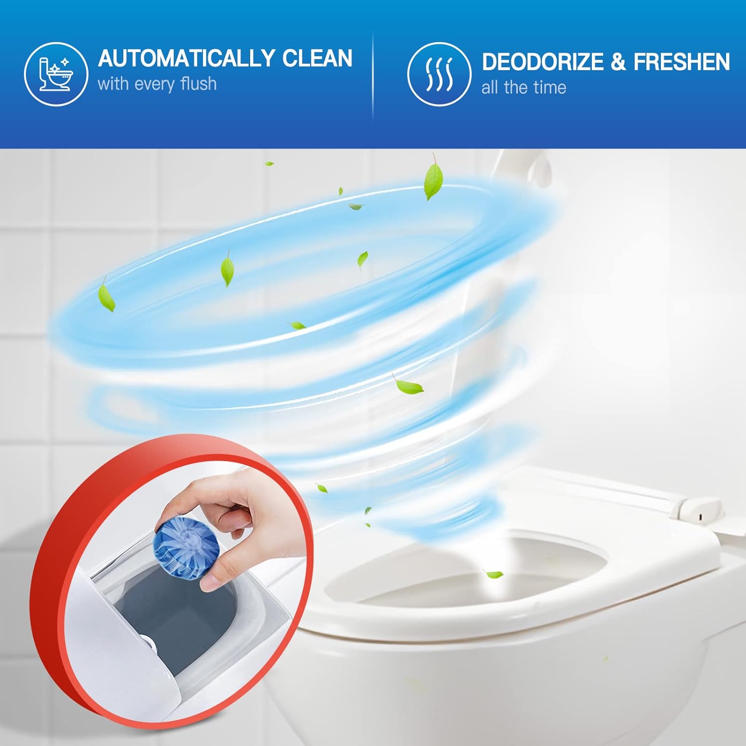Vacplus Toilet Bowl Cleaners 20-Pack Blue Tablets