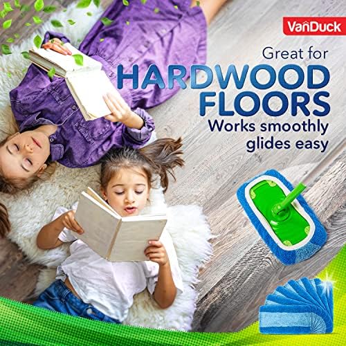 VanDuck Reusable Heavy Duty Mop Pads 2 Pack - Swiffer Compatible