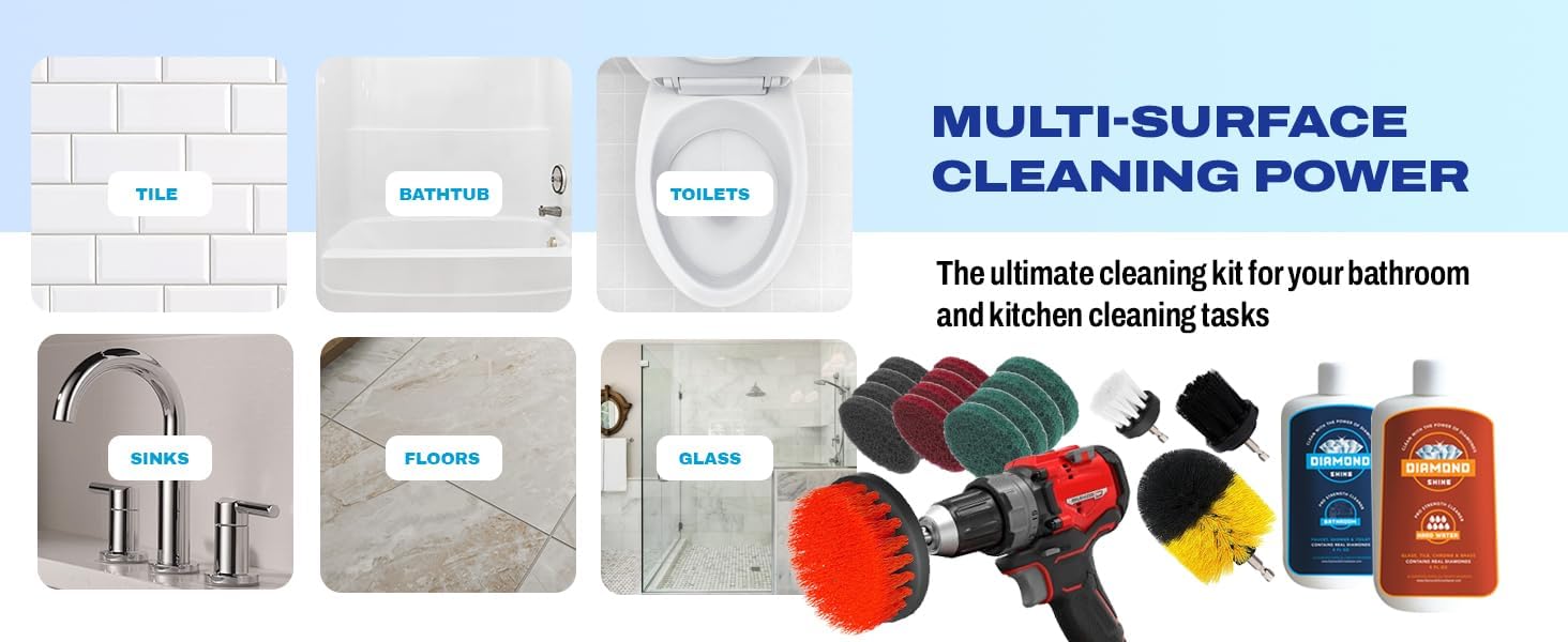 Diamond Shine 20-Piece Deep Clean Kit for Bathroom and Hard Water