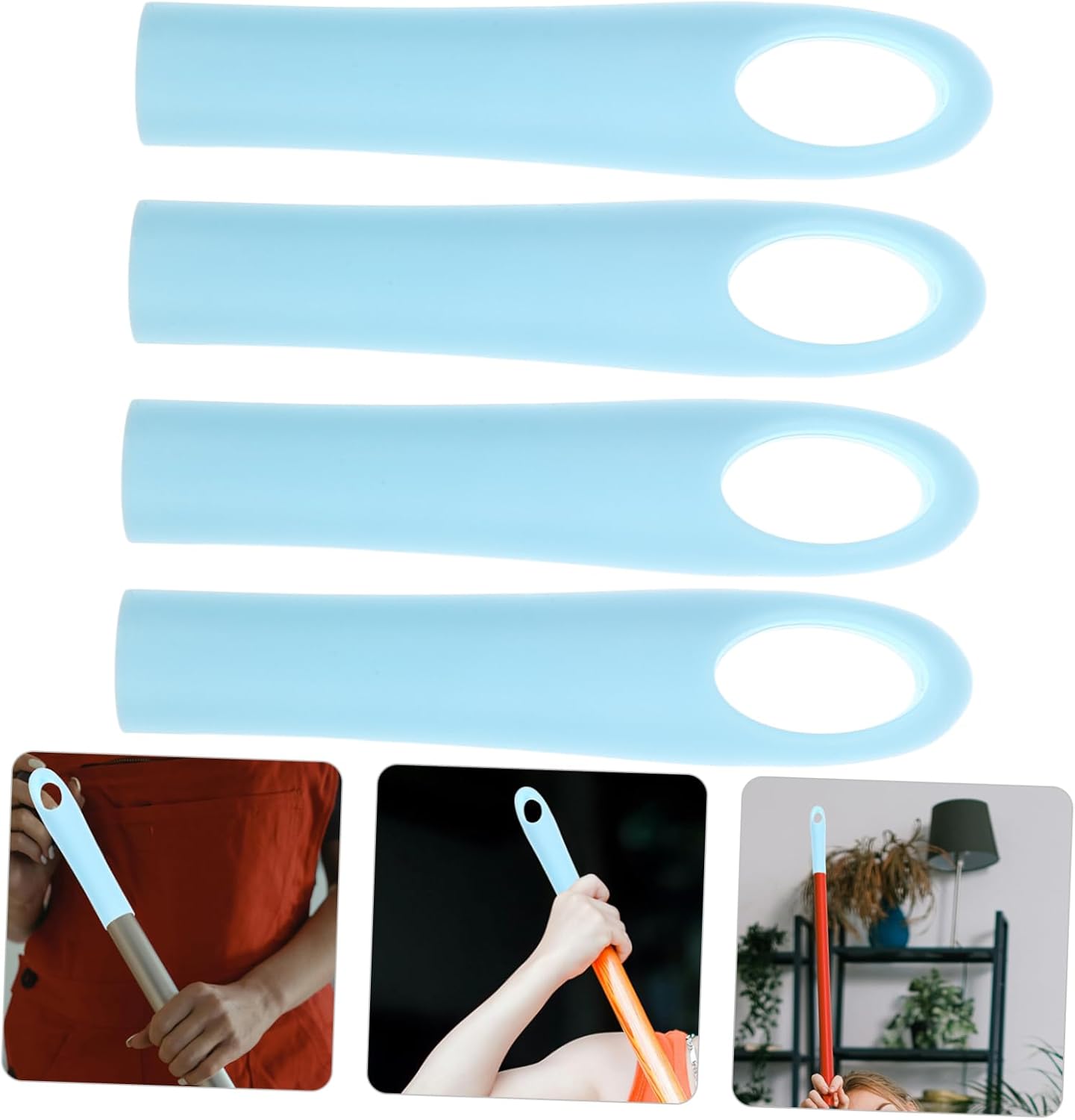 4Pcs Mop Handle Grip Sleeve Replacement for Mop Rod and Broom Handle