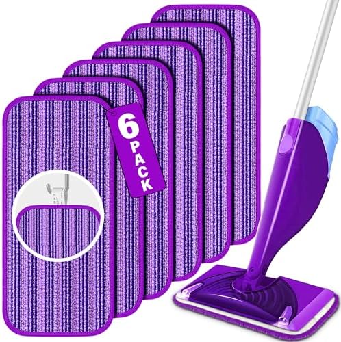 FORSPEEDER 6 Pack Reusable Mop Pads for Swiffer WetJet