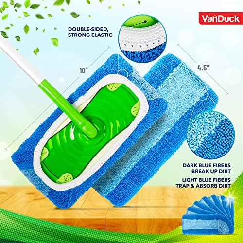 VanDuck Reusable Heavy Duty Mop Pads 2 Pack - Swiffer Compatible