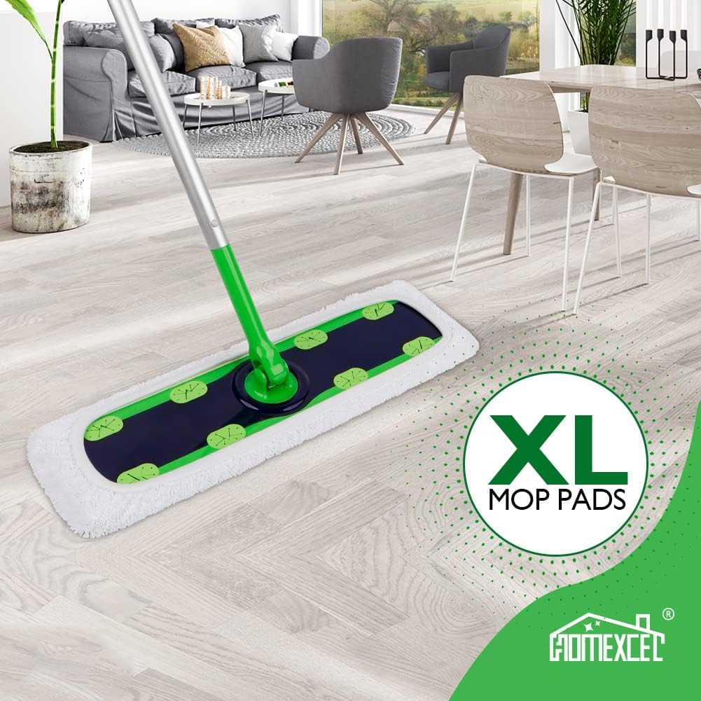 HOMEXCEL Reusable Microfiber Mop Pads - X-Large for Swiffer XL Sweeper