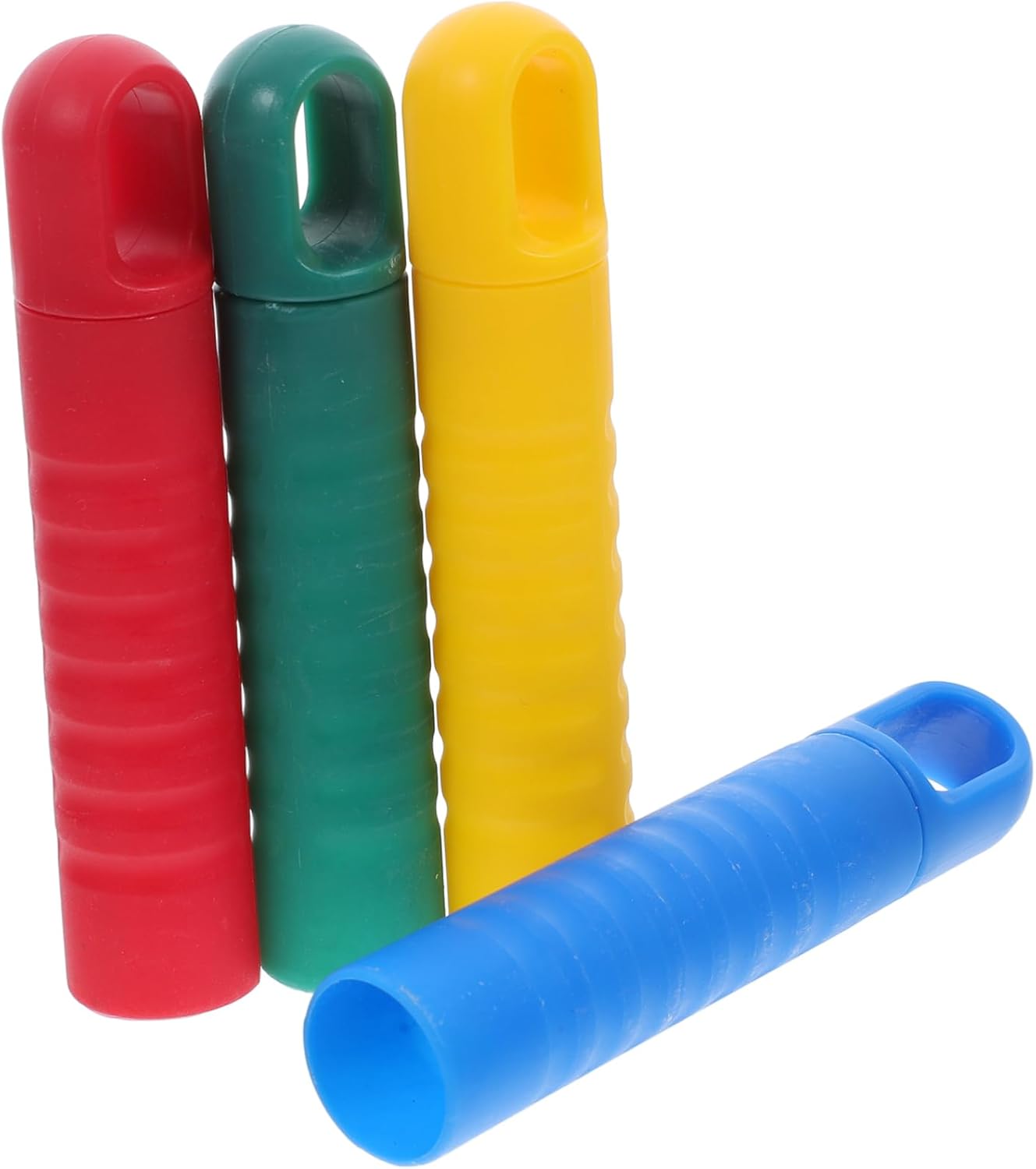 4PCS Mop Handle Grip Replacement Caps Non-Slip Blue Red Yellow Green 1
