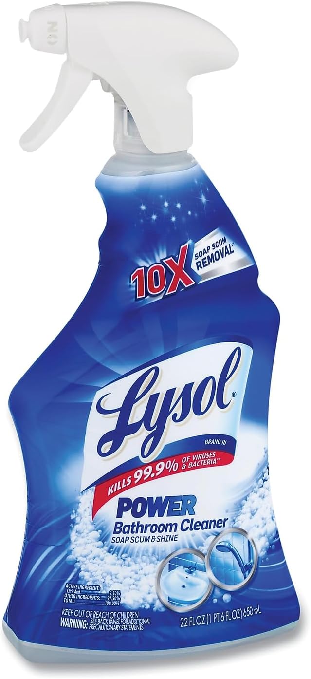 Lysol Bathroom Cleaner Spray 22oz 0 Bleach Hydrogen Peroxide Fresh Scent
