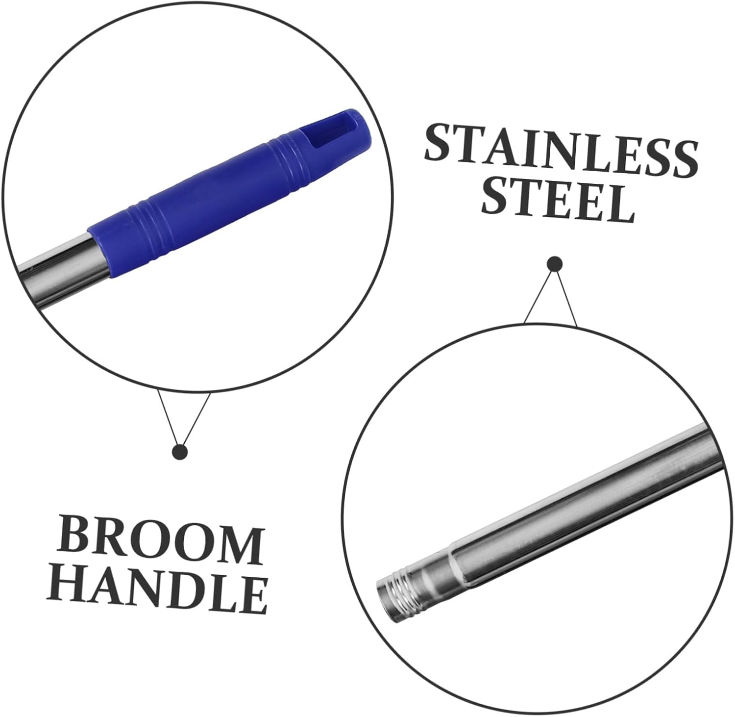 Adjustable 3-Section Mop Rod Replacement Pole