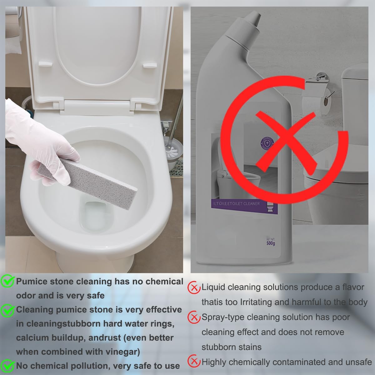 Herda 10 Pack Pumice Stones for Toilet Bathroom Cleaning