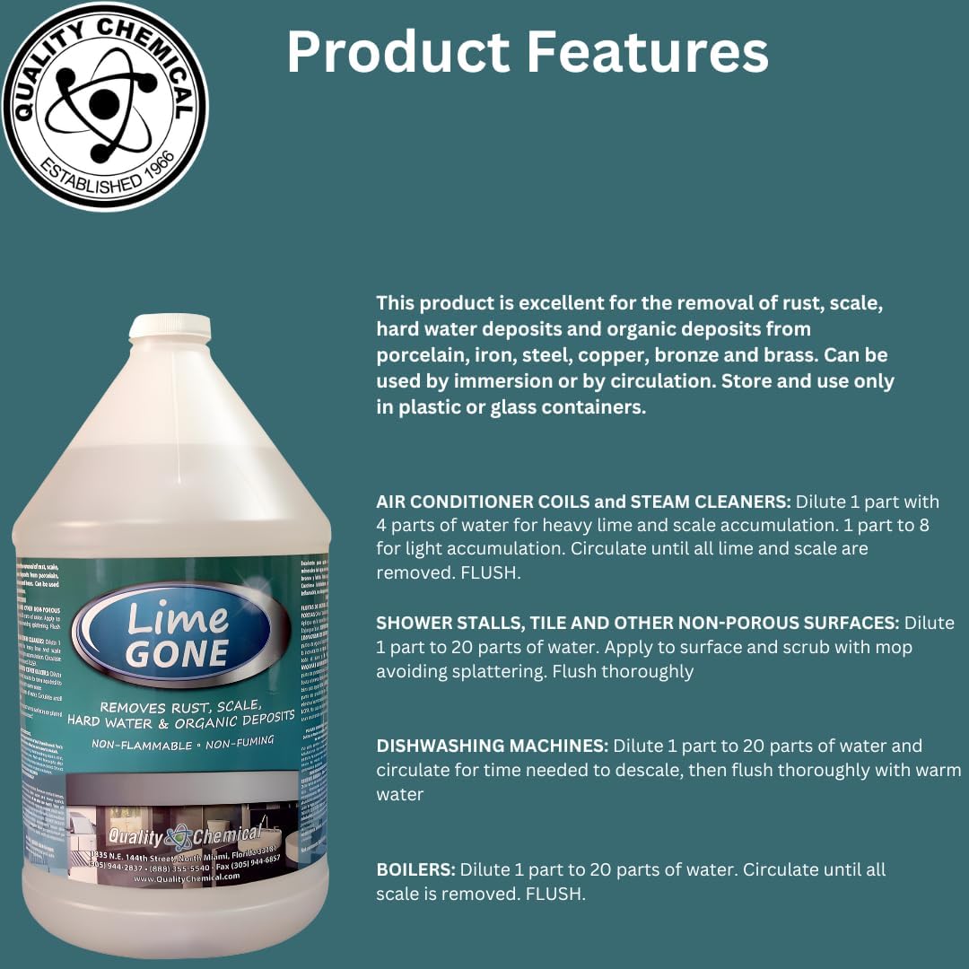Quality Chemical Lime-Gone Remover 640 oz