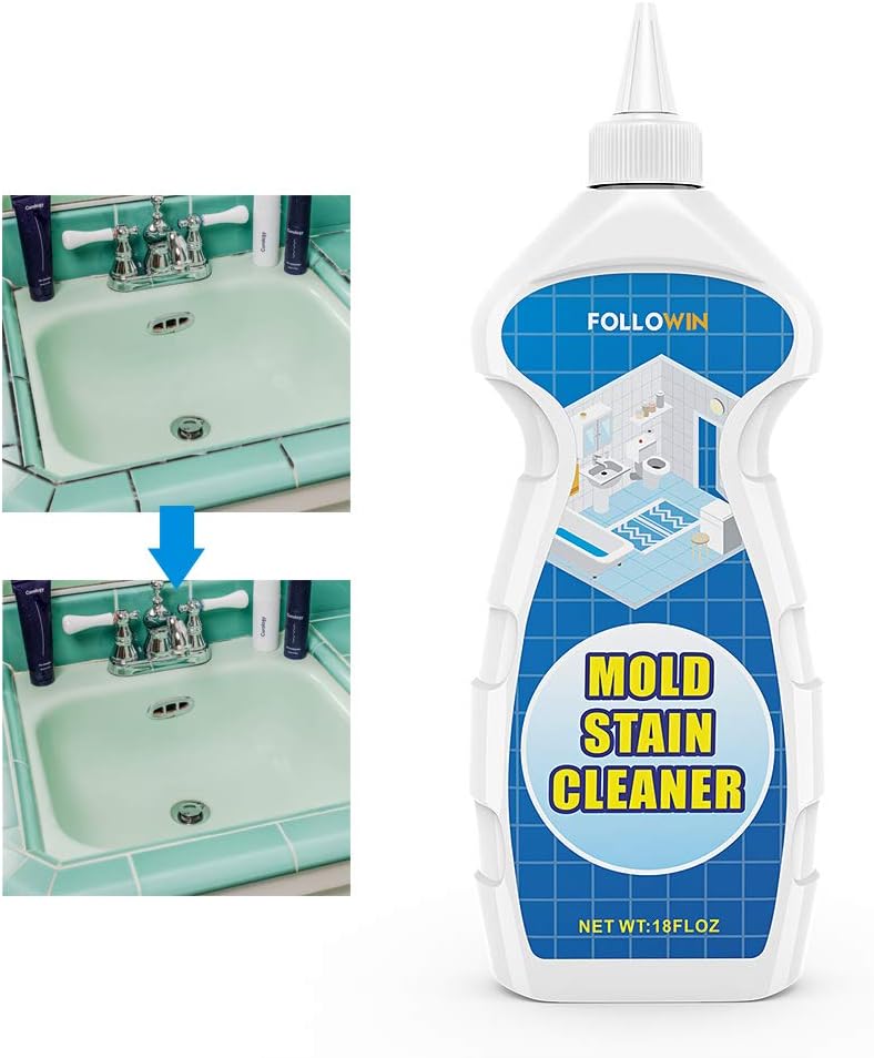 FOLLOWIN Mold Mildew Cleaner Gel 18oz for Bathrooms