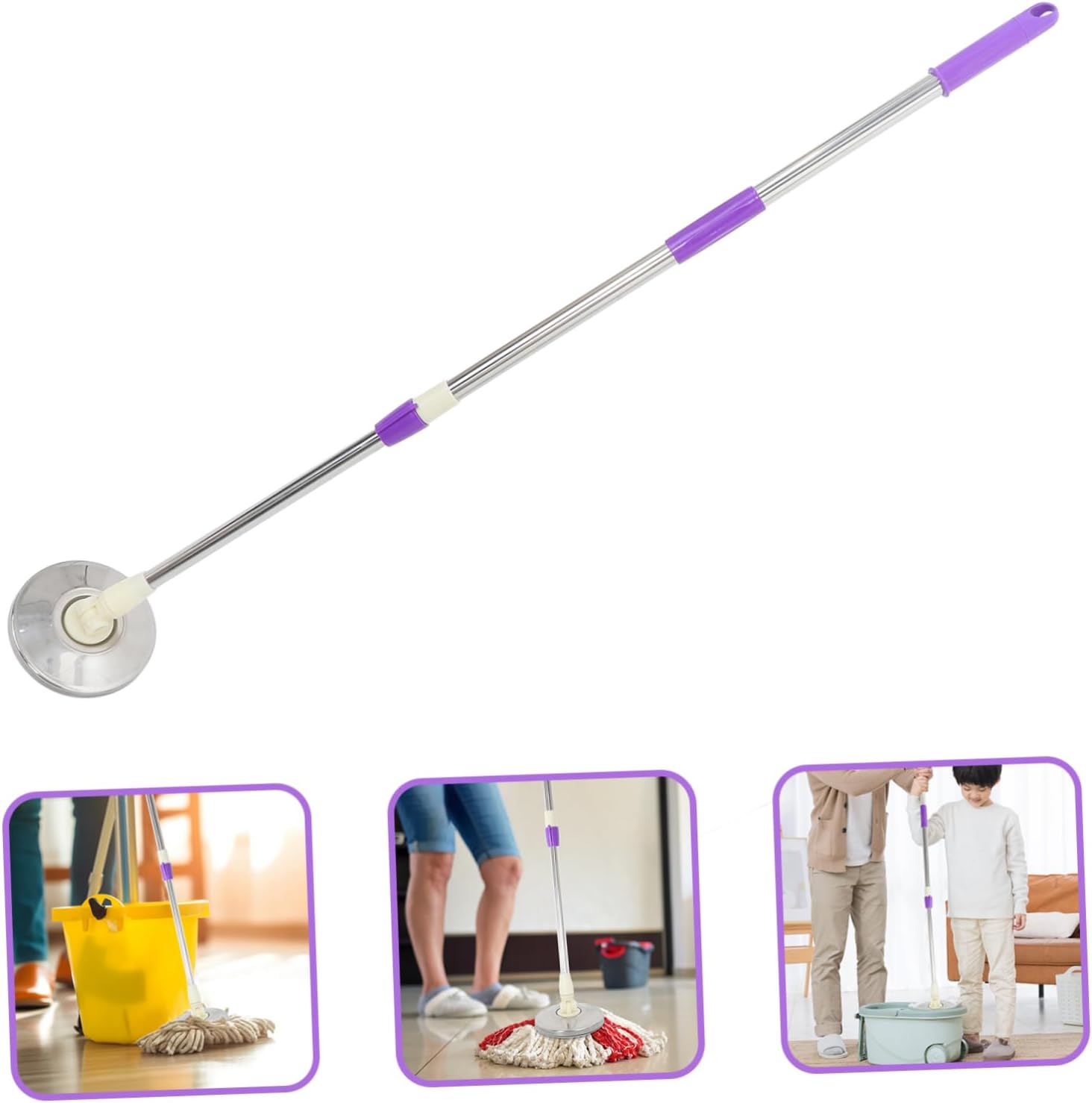 SHERCHPRY Extendable Mop Pole Handle with Rotating Design