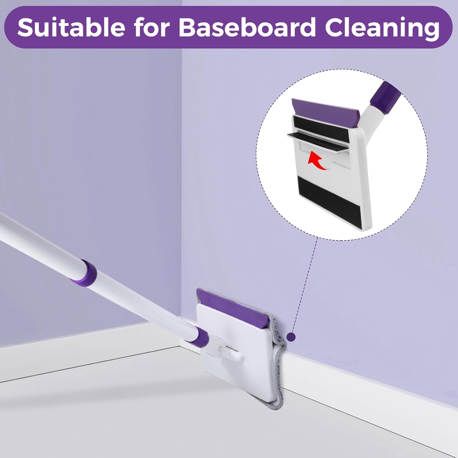 4 Replacement Mop Pads for Wlich Baseboard Cleaner 1