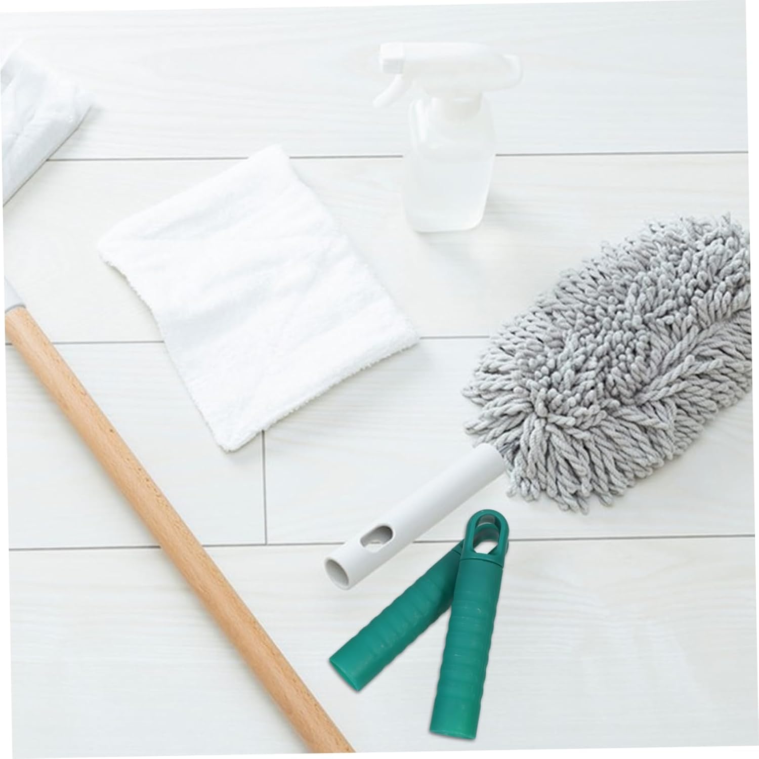 2pcs Non-Slip Mop Handle with Hanging Holes Replacement for Broom Poles