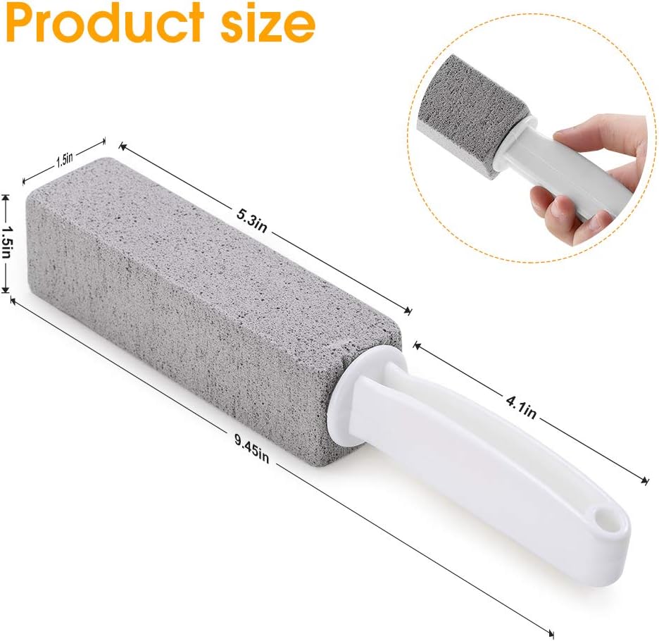 2 Pack Toilet Cleaner Pumice Stone with Ergonomic Handle