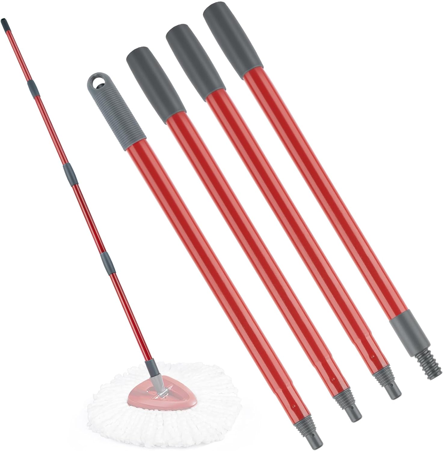 MXZONE Spin Mop Handle Replacement 4-Section Adjustable