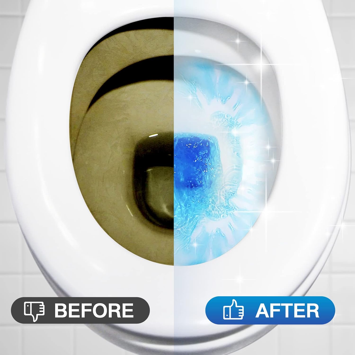 Vacplus Toilet Bowl Cleaners 20-Pack Blue Tablets