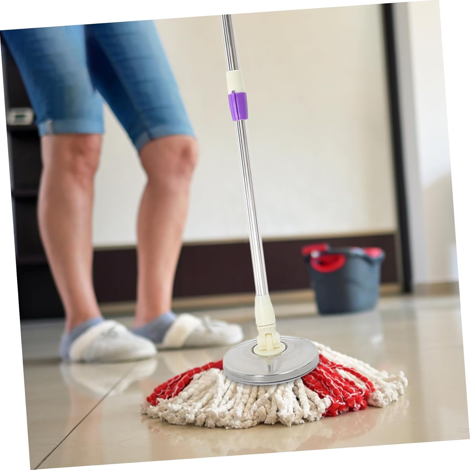 SHERCHPRY Extendable Mop Pole Handle with Rotating Design