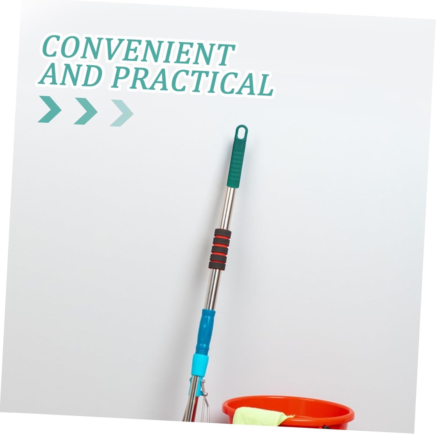 2pcs Non-Slip Mop Handle with Hanging Holes Replacement for Broom Poles