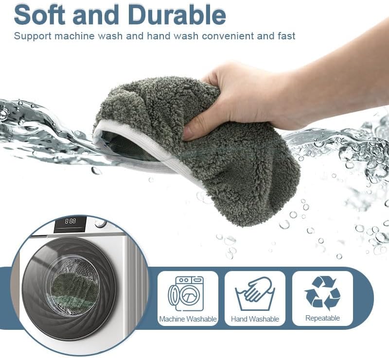 Febsow Reusable Microfiber Mop Pads 4PCS for Swiffer Sweeper