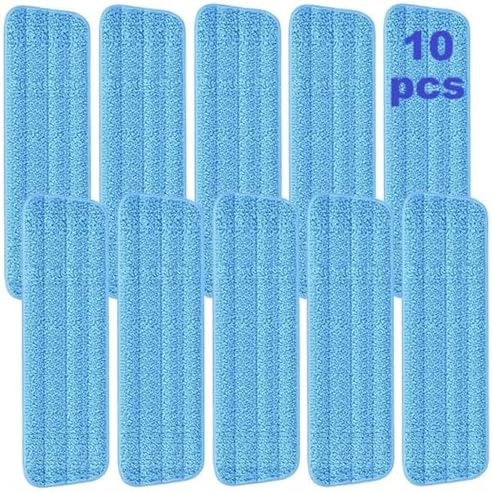 10 Pcs Reusable Microfiber Mop Pads 165 Inch