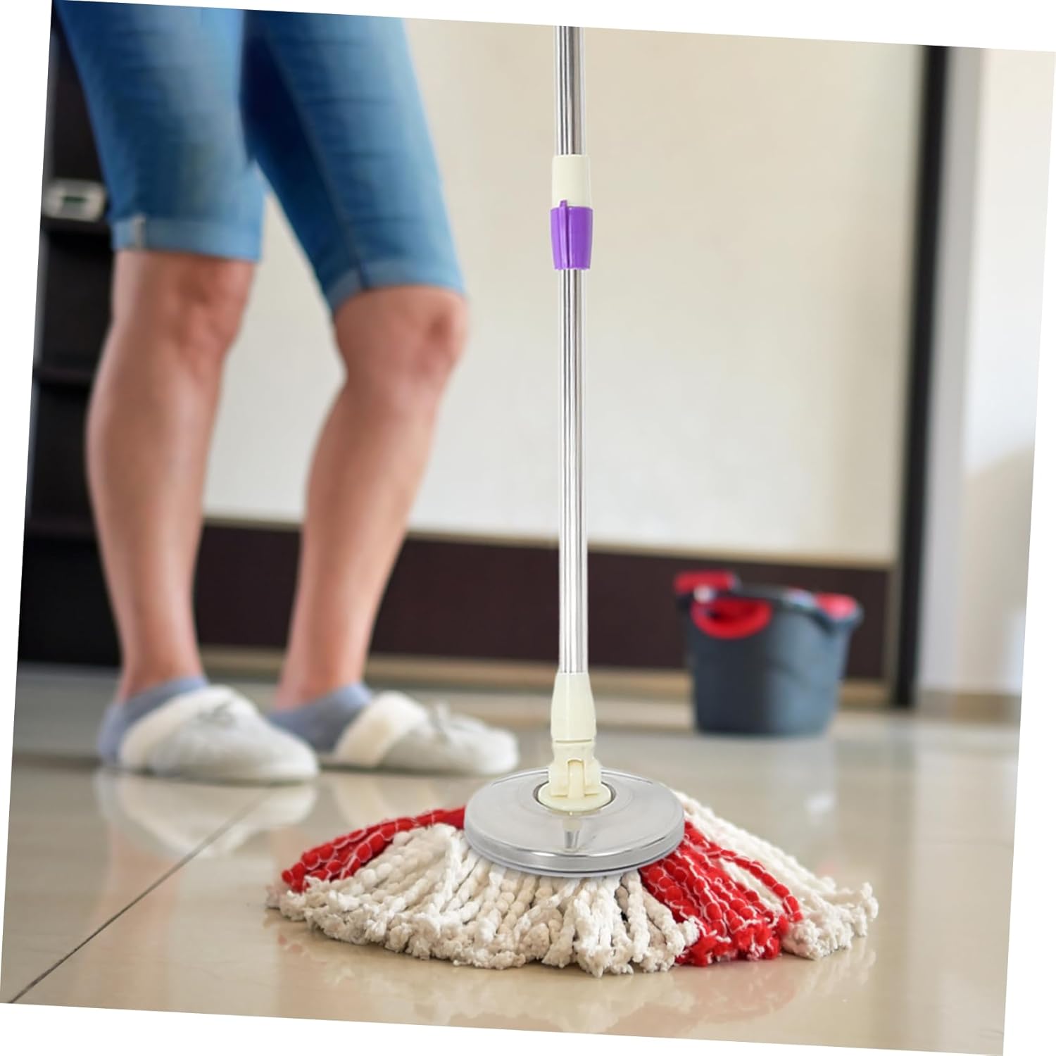 Stainless Steel Mop Handle with Rotating Mechanism