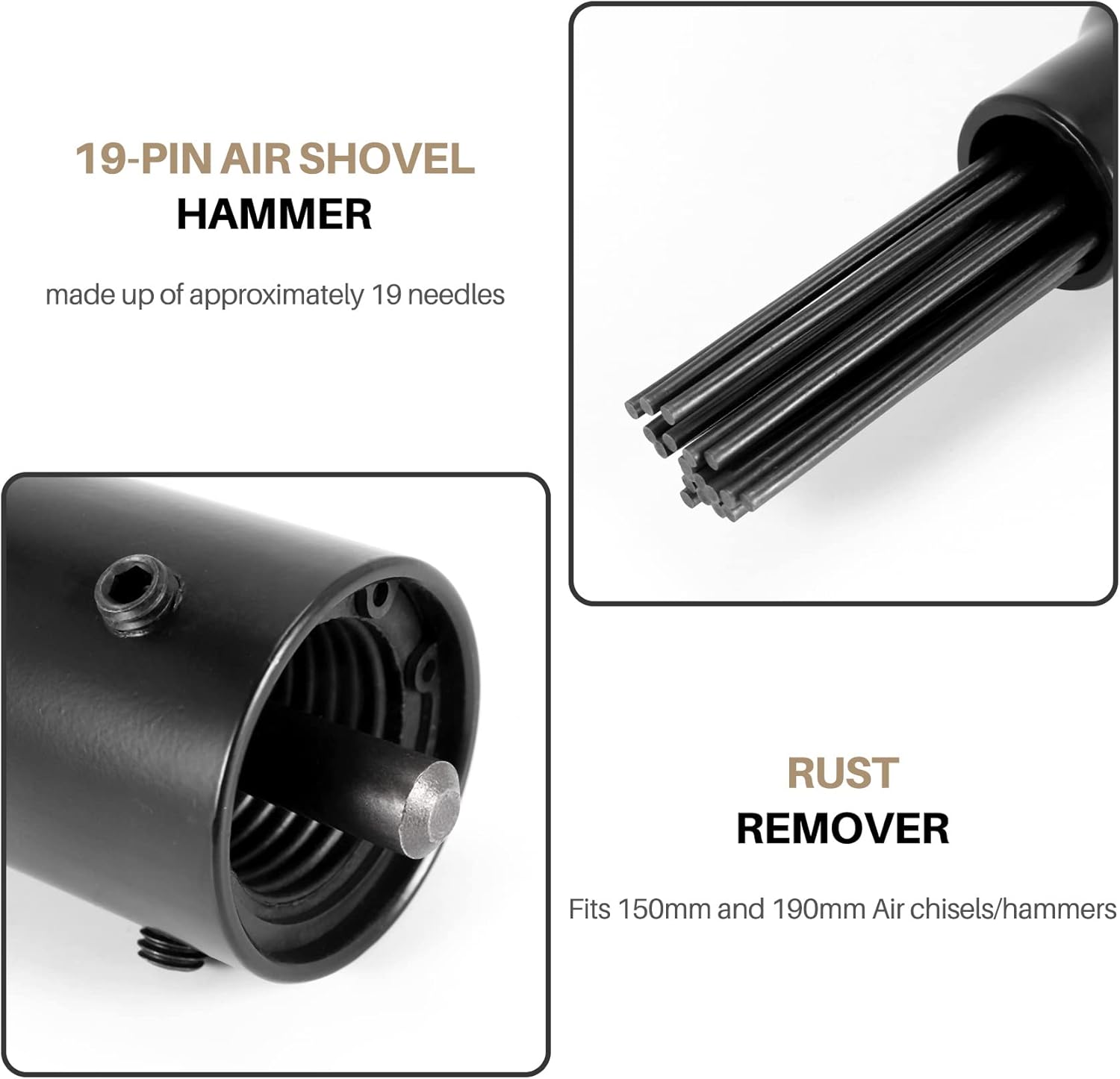 Air Descaler Needle Kit for Paint and Rust Removal