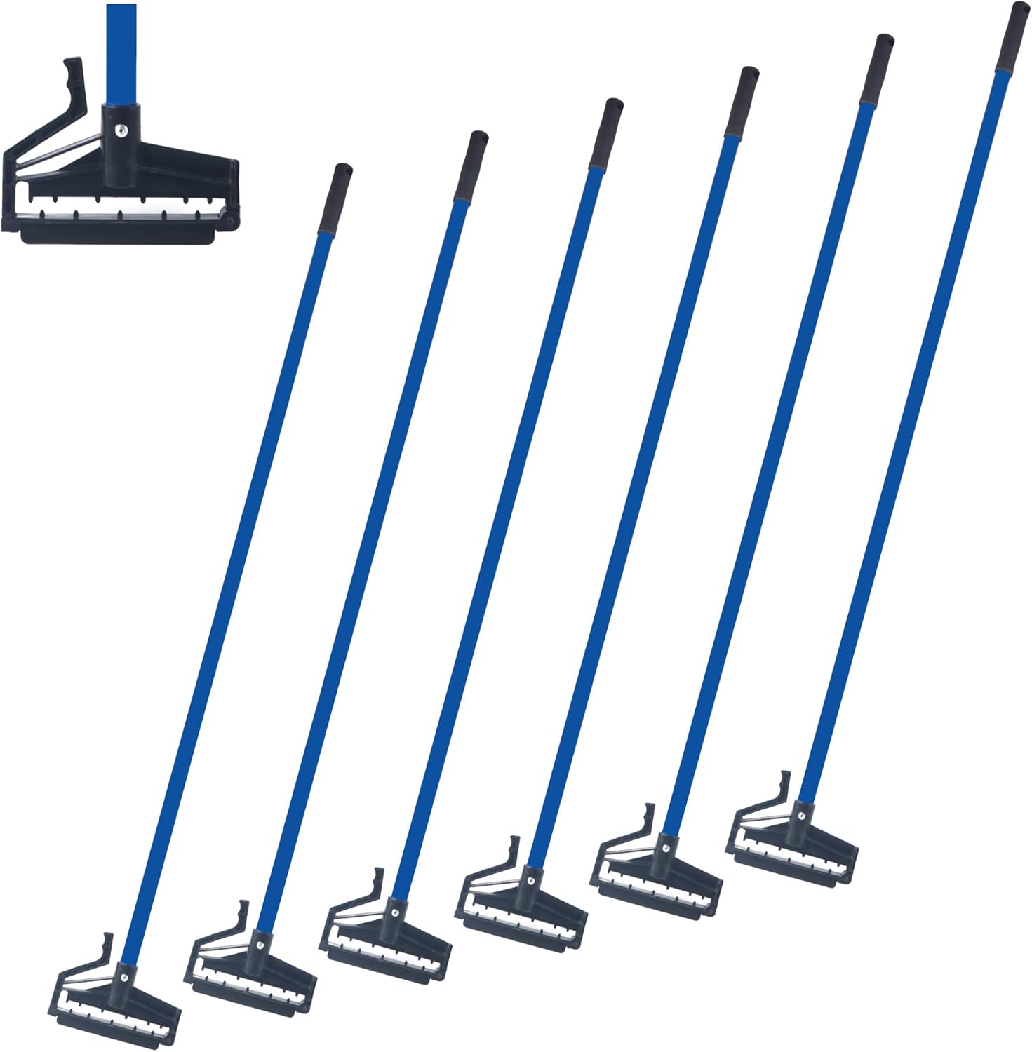 Matthew Easy Trigger Mop Handle 60 Inch Metal 6 Pack Blue