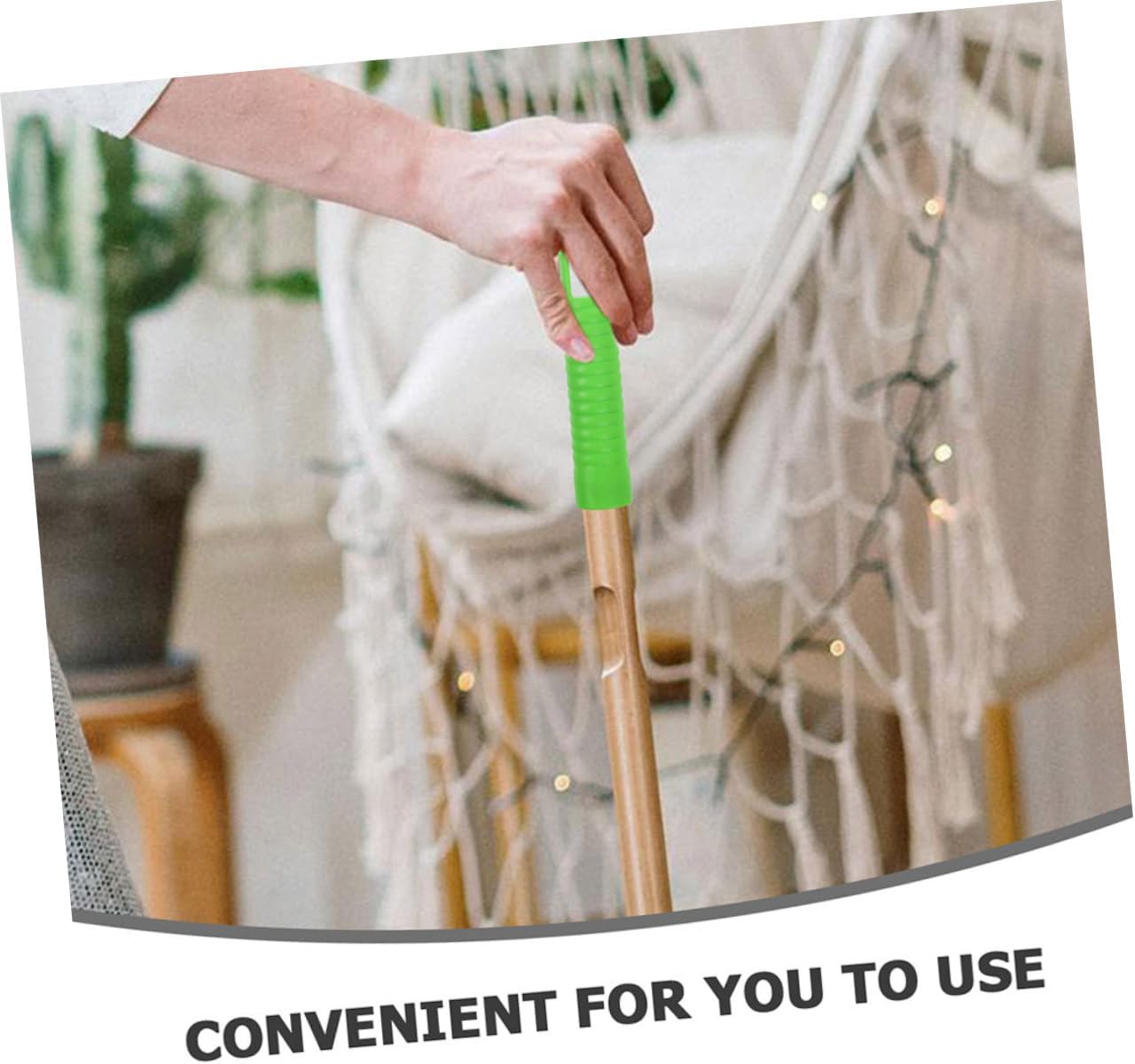 Minkissy Mop Handle Adapter Lightweight Ergonomic Grip End Cap