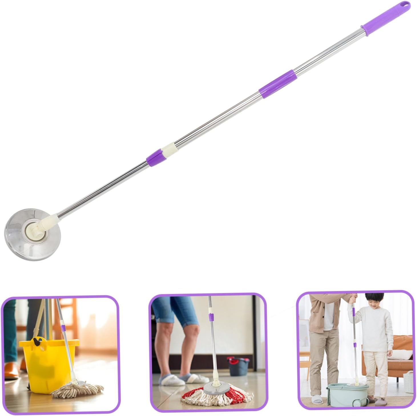 Stainless Steel Mop Handle with Rotating Mechanism