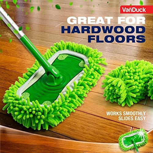 VanDuck Dust Mop Refill 6 Pack - Microfiber Pet Heavy Duty Dry Cloth