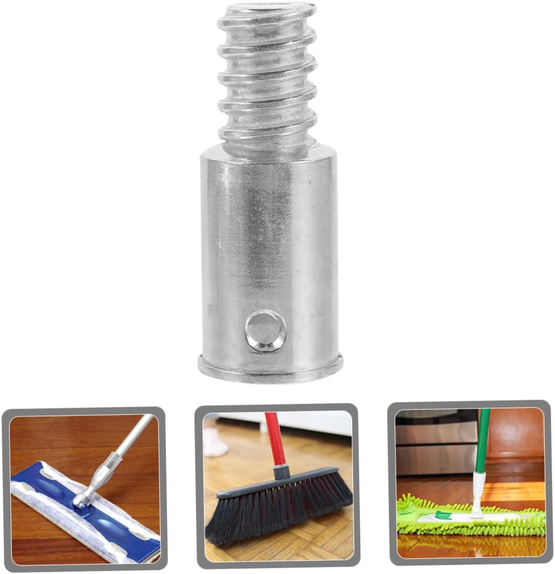 3pcs Aluminum Mop Stick Extension Pole Threaded End Replacement