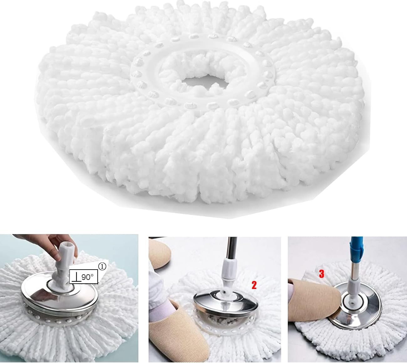 YWSHF 5 Pack Spin Mop Head Replacement Universal for 360 Systems