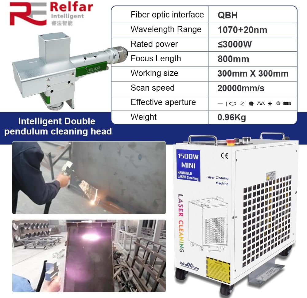 Ovsuqu Relfar Double Swing 1500W Laser Cleaner Machine