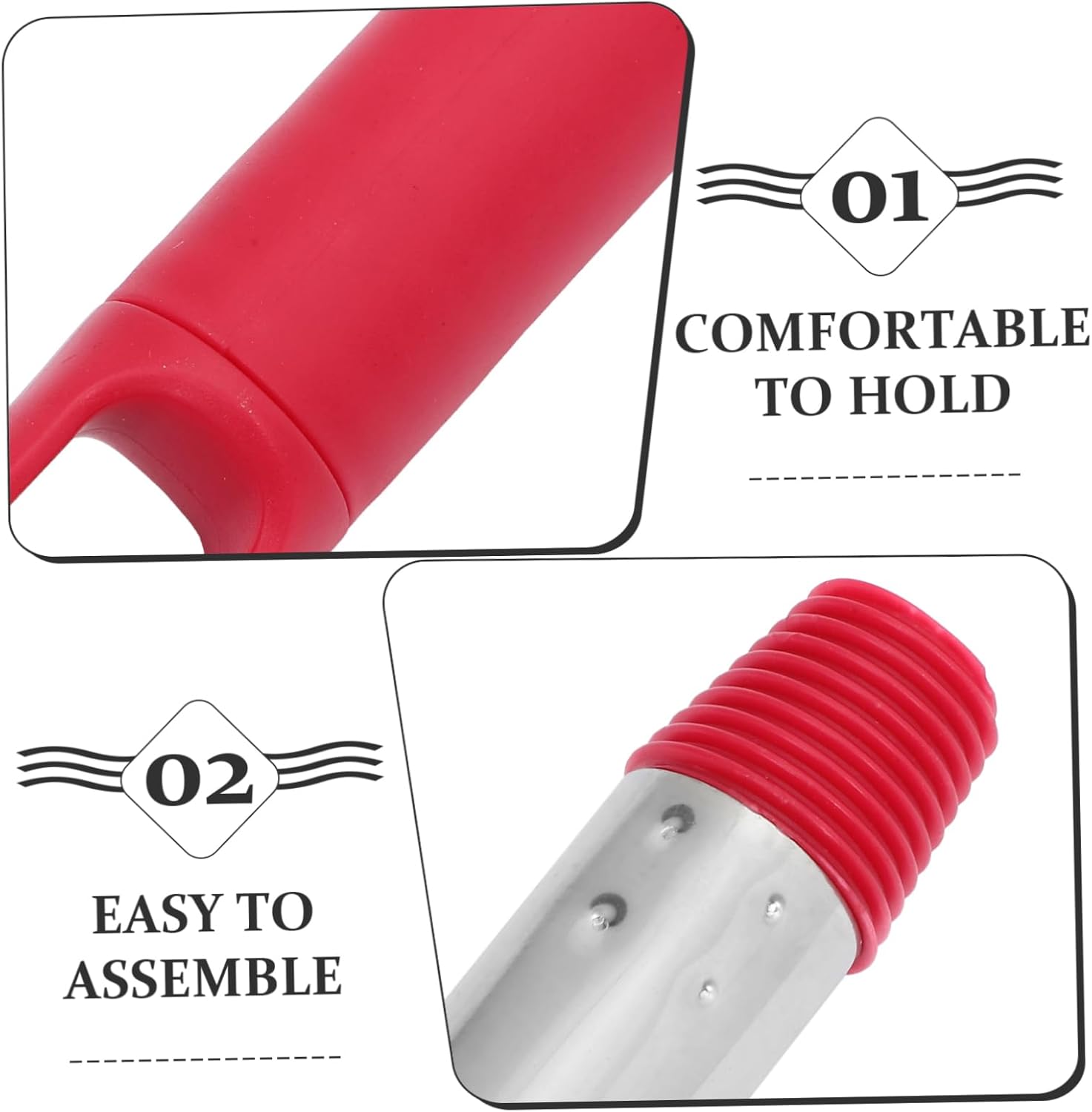 4-Section Stainless Steel Mop Stick Extension Rod