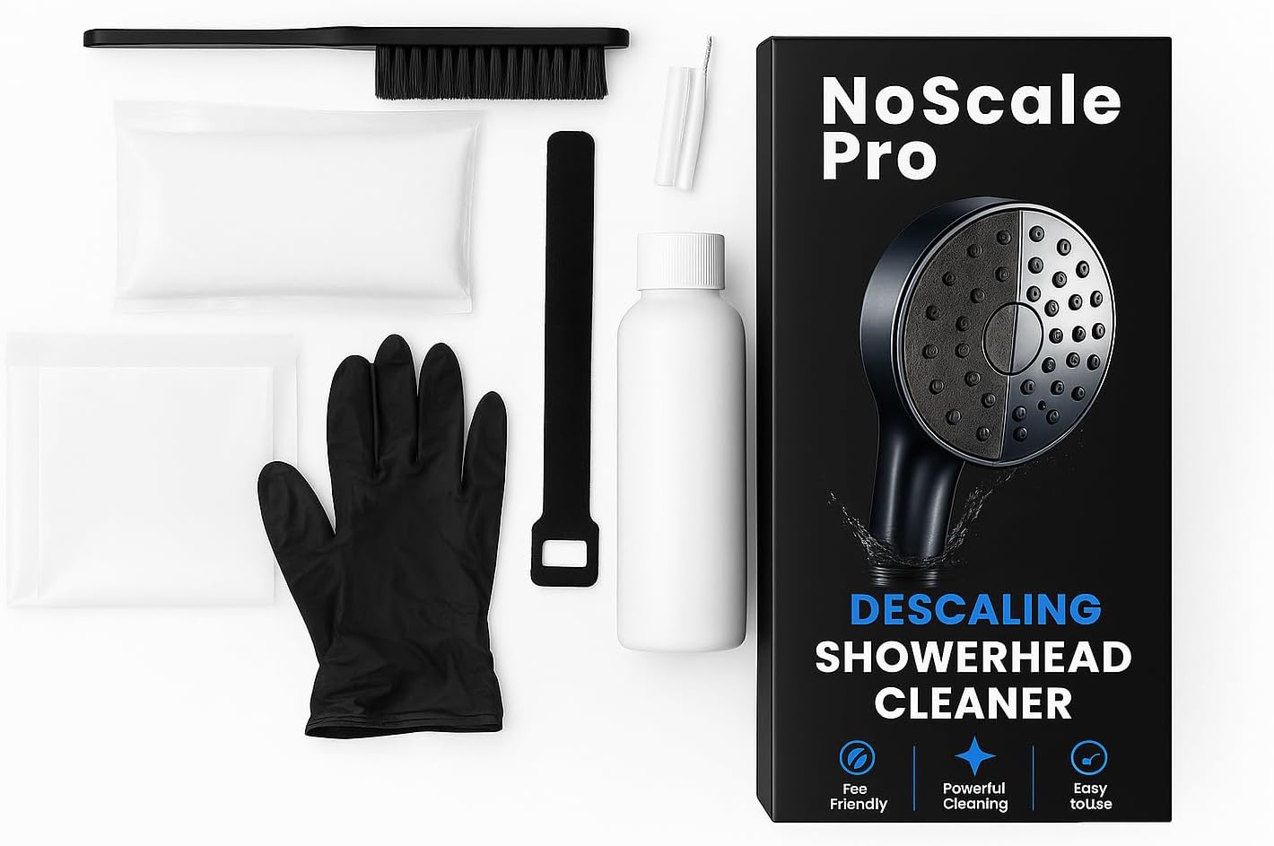 NoScale Pro Showerhead Descaling Kit - Eco-Friendly Limescale Remover