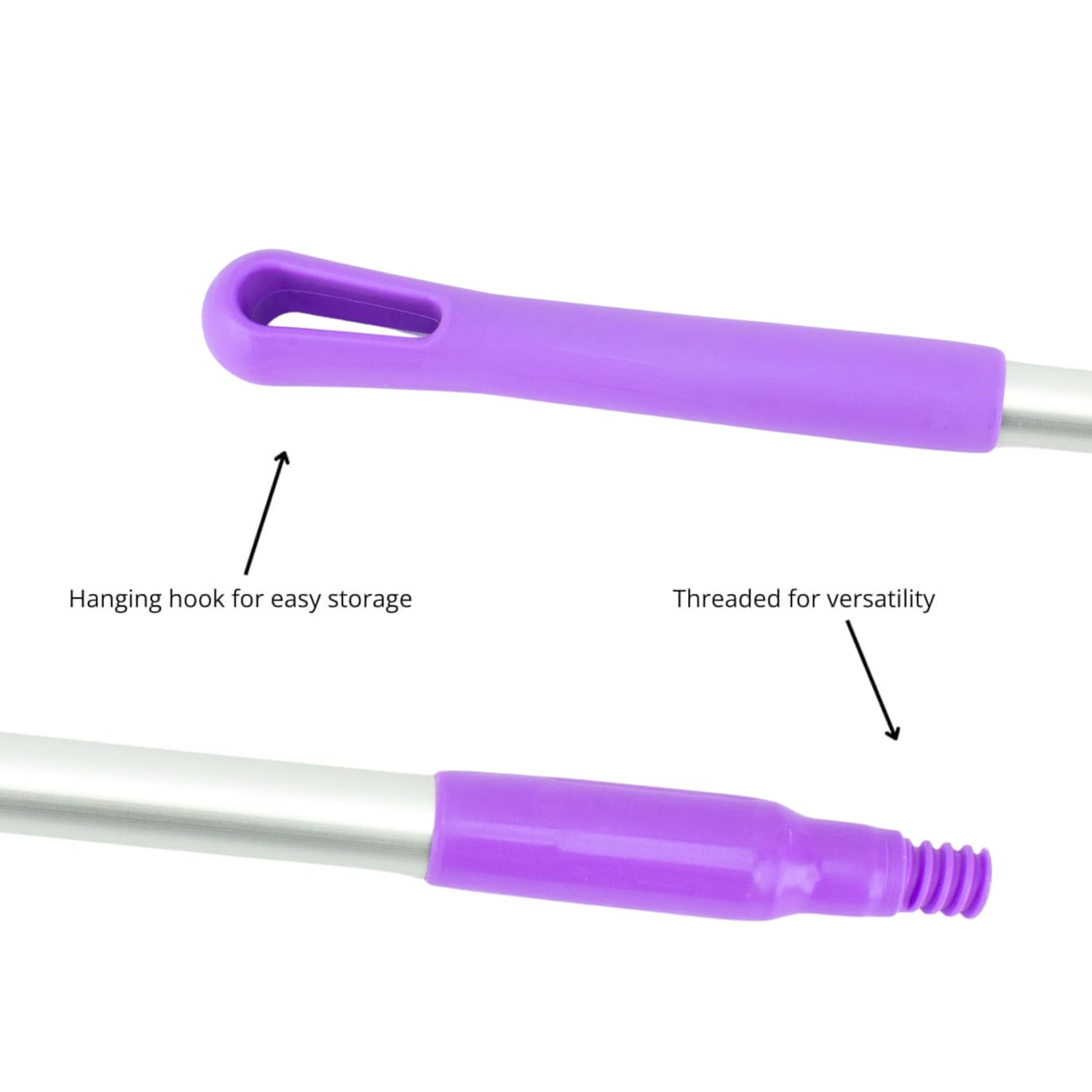 Sparta Adjustable Aluminum Broomstick 48 Inches Purple