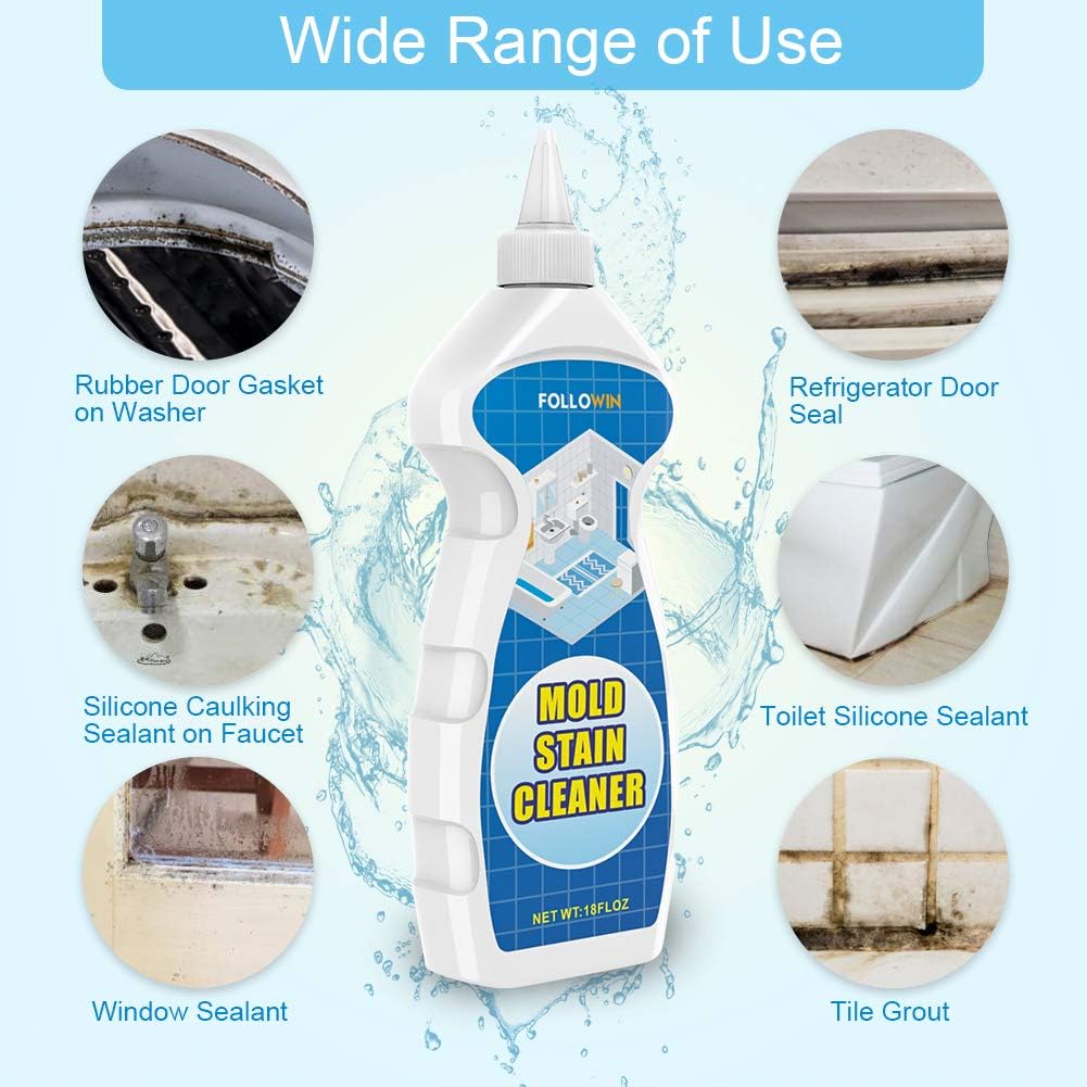 FOLLOWIN Mold Mildew Cleaner Gel 18oz for Bathrooms