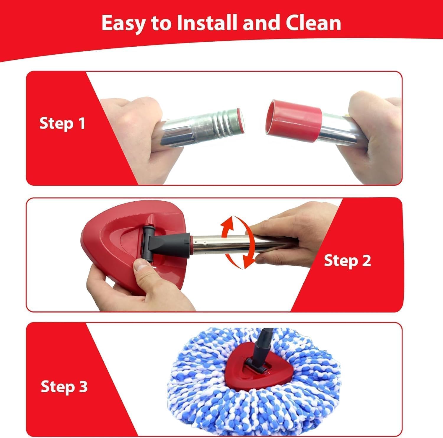 Bublador Spin Mop Replacement Heads for Ocedar 2-Tank System