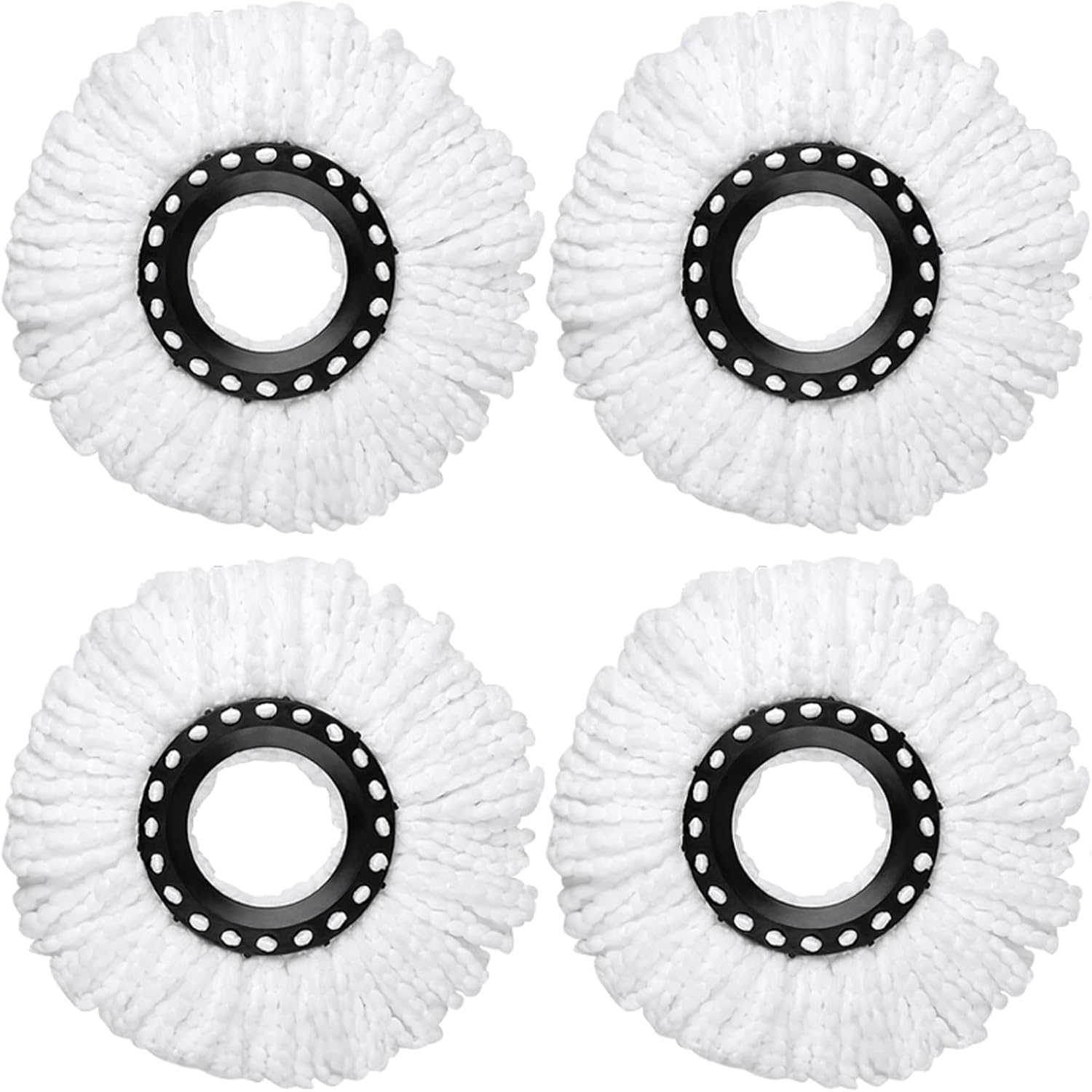 4 Pack Spin Mop Heads for 360 Mop Reusable Microfiber Refills