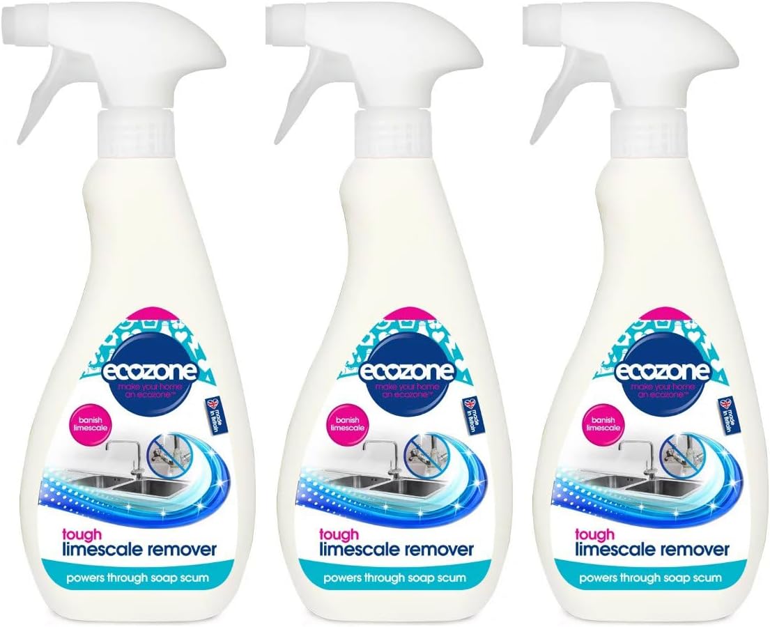 ECOZONE Tough Limescale Remover Spray Pack of 3