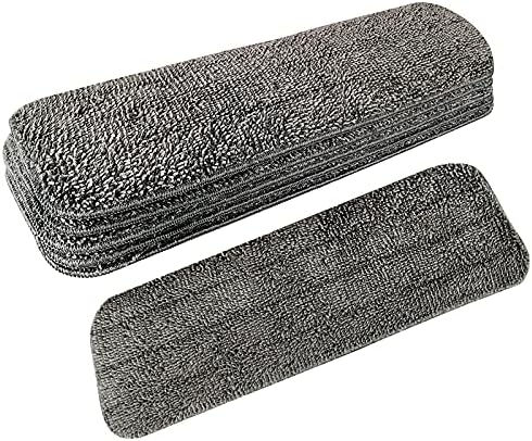 6 Pack Microfiber Spray Mop Heads - Dark Gray