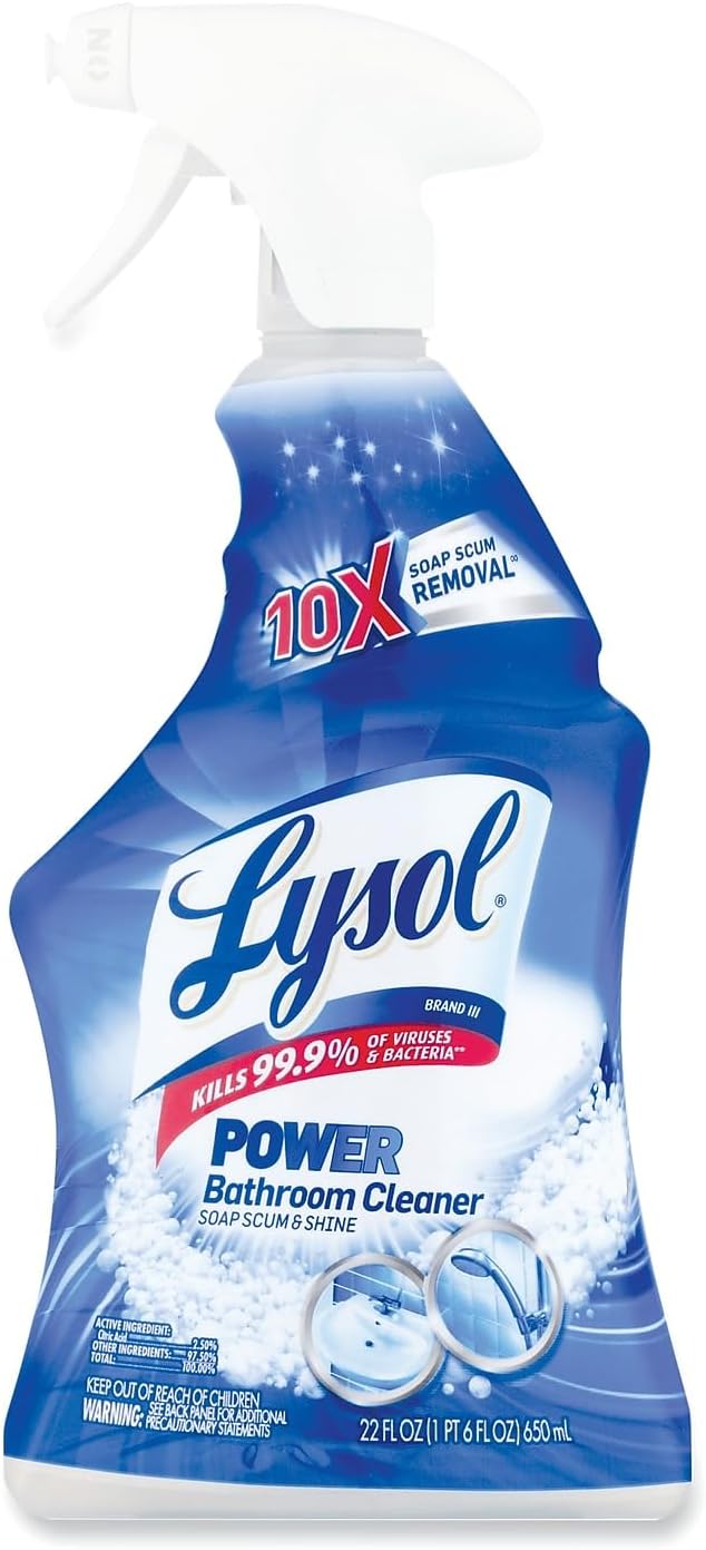 Lysol Bathroom Cleaner Spray 22oz 0 Bleach Hydrogen Peroxide Fresh Scent