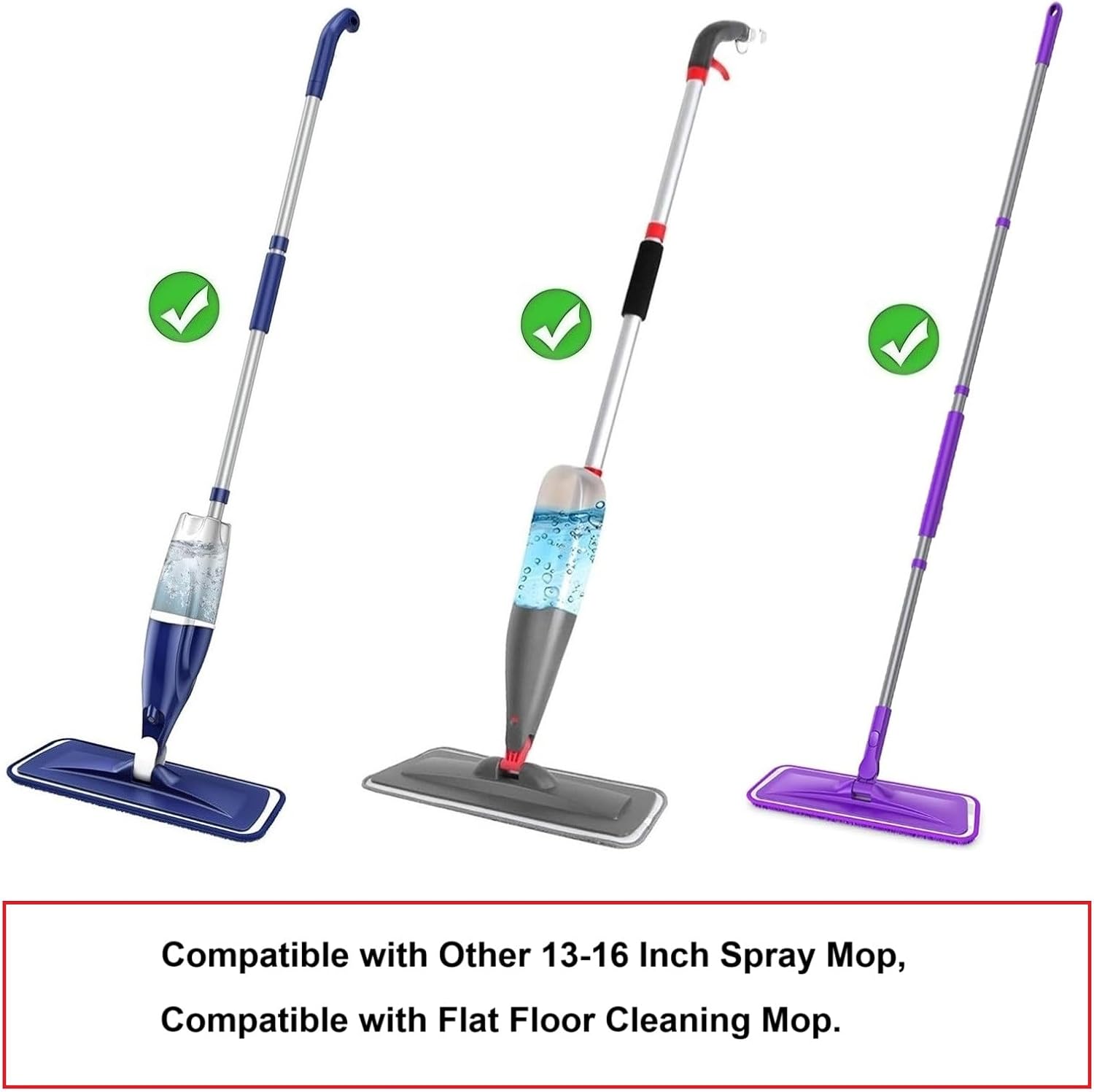 10 Pcs Reusable Microfiber Mop Pads 165 Inch